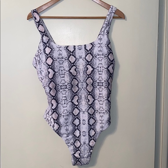 Boohoo Other - Snakeskin One Piece Bathing Suit